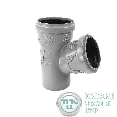 Тройник ВК ПП 75/75х67 G сер. RTP 33457