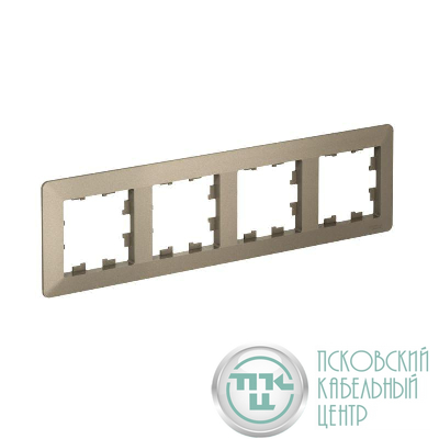 Рамка 4-м AtlasDesign Air шампань/дым. черн. SE ATN220504