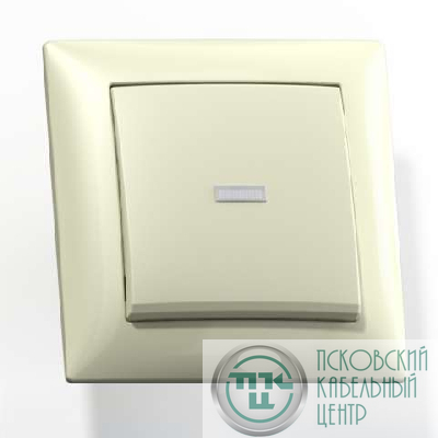 Выключатель 1-кл. СП Селена 10А IP20 С110-395 с индикацией сл. кость Кунцево 8142