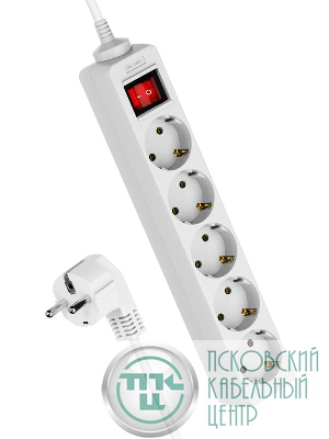 Удлинитель 5х3м с заземл. 16А IP20 ПВС 3х1 с выкл. КОСМОС YKsm3m-5g-Z-V(K)