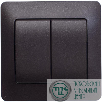 Выключатель 2-кл. СП Glossa 10А IP20 10AX в сборе шоколад SchE GSL000852