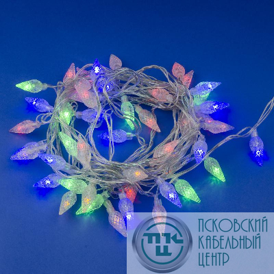 Гирлянда LED "Шишки-1" ULD-S0500-050/DTA MULTI IP20 PINE CONES-1 5м 50 диодов разноцвет. свет провод прозр. Uniel UL-00007194