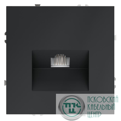 Розетка компьютерная 1-м СП S70 RJ45 кат.6 механизм графит Voltum VLS060107
