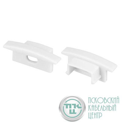 Заглушка LINE-2308-F с отверстием WHITE пластик (комплект) Arlight 044238