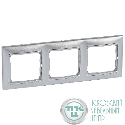 Рамка 3-м Valena горизонт. алюм. (DIY-упак.) Leg 694332