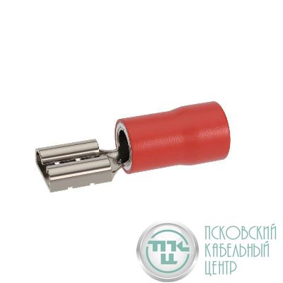 Наконечник-разъем плоский розетка 2.8х0.5 изолированный фланец для кабеля сечением до 1.5кв.мм DKC IFCS-1.5-2.8-5