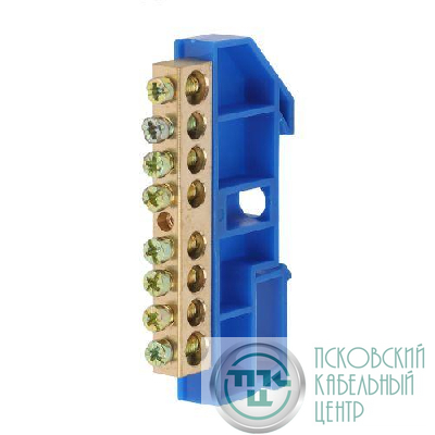 Шина PE "земля" на DIN-изол. ШНИ-8х12-8-Д NO-222-51 син. ЭРА Б0033431