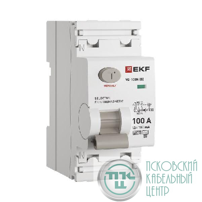 Выключатель дифференциального тока 2п 100А 100мА тип AC 6кА ВД-100N (S) электромех. PROxima EKF E1026MS100100