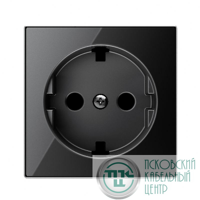 Накладка 1-м СП Sky 16А IP20 кольцо для розетки Schuko с плоск. поверхностью черн. ABB 2CLA858890A2501