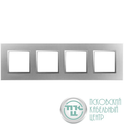 Рамка 4-м Elegance 14-5014-03 Classic алюм. Эра Б0060588