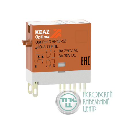 Реле промежуточное OptiRel G RP46-52-24D-8-CO-S/TIL КЭАЗ 281055