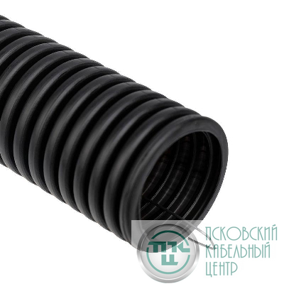 Труба гофрированная ПНД d40мм с протяжкой черн. (уп.15м) Rexant 28-0040-3