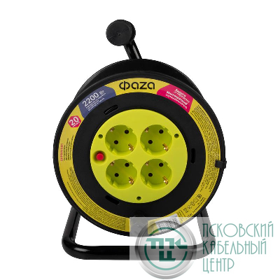 Удлинитель на катушке 4х20м с с заземл. CRG-04-2000 ФАZА 5063785