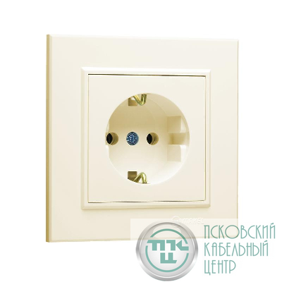 Розетка с/з (Керамика) СП Karea 16А IP20 крем. Makel 56010008