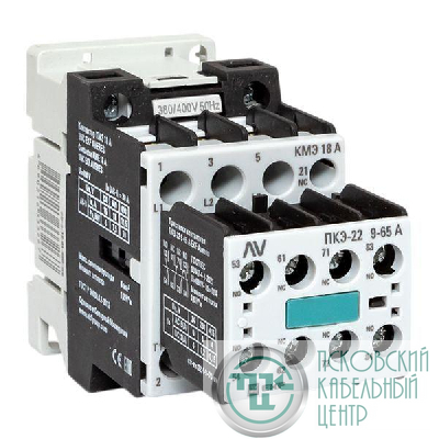 Комплект КМЭ 1НЗ 18А кат. 400В АС 2НО+2НЗ AVERES EKF ctr-s-18-01-400-av-22
