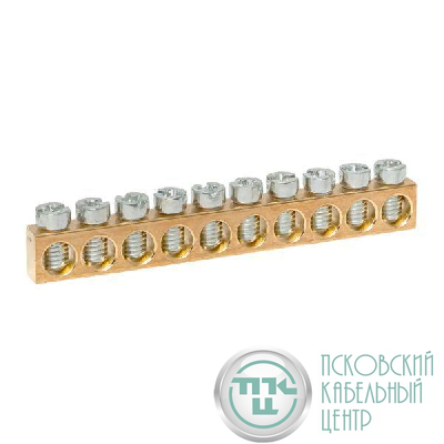 Шина PEN "ноль-земля" (6х9мм) 10 отв. для щитов Nova Unix Unix65 EKF nv-k10