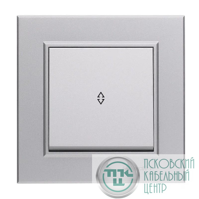 Переключатель проходной 1-кл. СП Karea 10А IP20 сереб. Makel 56065005