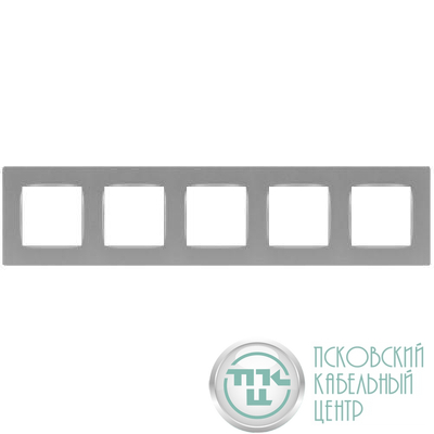 Рамка 5-м 12-5205-03 Классик алюм. Эра Б0067750