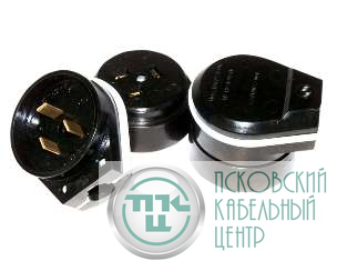 Разъем РШ-ВШ 32А 220В черн. РВШ 32-001 Витебск 0301-00030