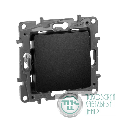 Выключатель 1-кл. СП Etika 10А IP20 250В 10AX авт. зажимы механизм антрацит IEK 672601