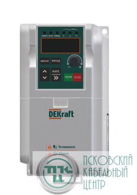 Преобразователь частоты DEKV060 0.4кВт 220В 1ф с тормозн. модулем DEKraft DEKV060G0R4S2B