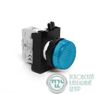Арматура сигнальная со светодиодом 12-30В перем. и пост. тока син. EMAS CP070XM