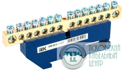 Шина нулевая на DIN-изол. ШНИ-8х12-14-Д-С IEK YNN10-812-14D-K07