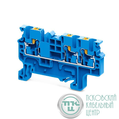 Клемма с 3-мя контактами push-in OptiClip СP-2.5-TRIPLET-I-BU син. КЭАЗ 331845