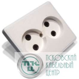 Розетка 2-м СП РС10-У03 10А IP20 бел. БЕЛ. ЦЕРКОВЬ РС10-У03