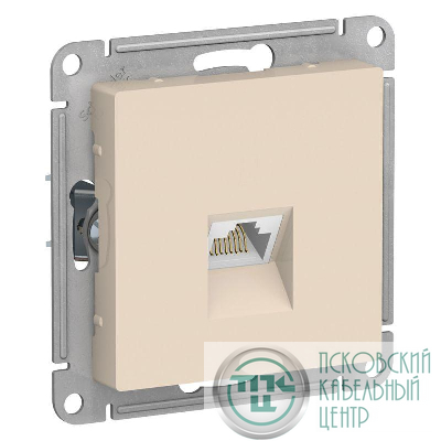 Розетка компьютерная 1-м AtlasDesign RJ45 кат.5E механизм беж. SE ATN000283