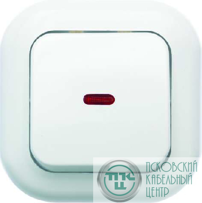 Выключатель 1-кл. СП Валентина 6А IP20 С16-068 с индикацией бел. Кунцево 7645
