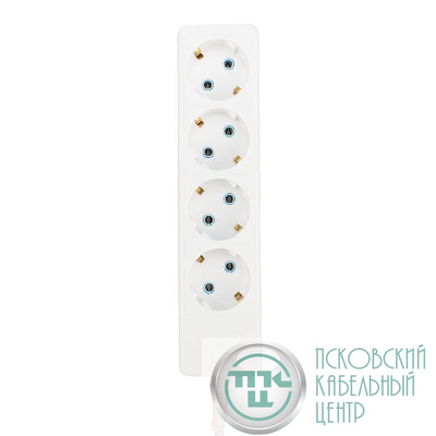 Удлинитель 4х1.5м с заземл. 3х0.75 бел. PROCONNECT 11-7216