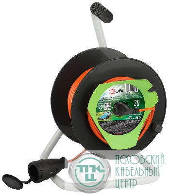 Удлинитель на катушке 1х20м без заземл. RP-1-2x1-20m ПВС 2х1 Эра Б0059769