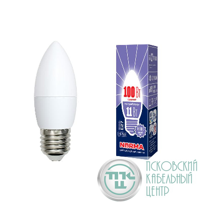 Лампа светодиодная LED-C37-11W/DW/E27/FR/NR Norma 11Вт матовая E27 (упак. картон) Volpe UL-00003813