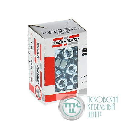 Гайка шестигранная М8 DIN 934 оцинк. (уп.100шт) Tech-Krep/Zitar 105248