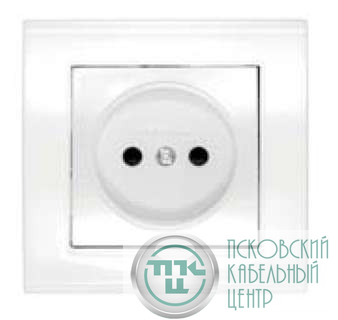 Розетка 1-м СП Бриллиант 16А IP20 без заземл. защ. шторки бел. UNIVersal 7947595