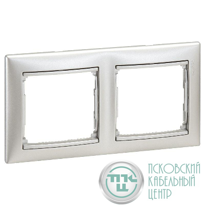 Рамка 2-м Valena горизонт. алюм. (DIY-упак.) Leg 694331