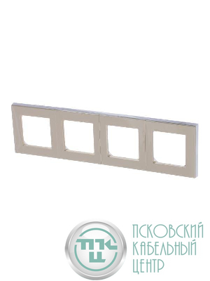 Рамка Levit 4п сл. кость/бел. ABB 2CHH015040A6017