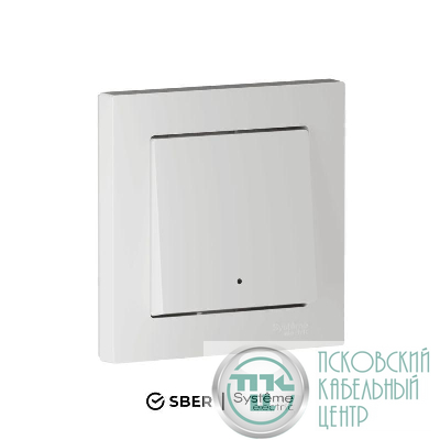 Выключатель 1-кл. AtlasDesign Smart 10А (сх. 1) L+N с подсветкой Zigbee механизм бел. SE ATN000113Z