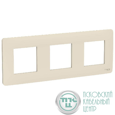 Рамка 3-м UNICA STUDIO беж. SchE NU200644