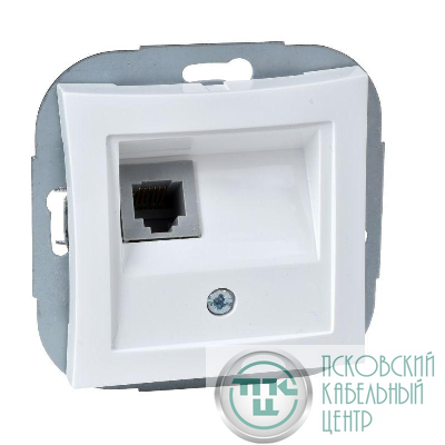 Розетка телефонная СП Дуэт RJ11 механизм бел. SchE WDE000181