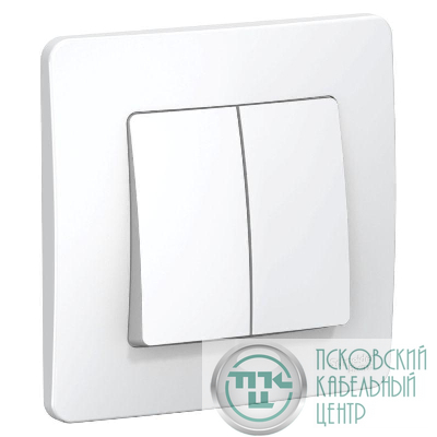 Выключатель 2-кл. СП Blanca 6А IP20 (сх. 5) 250В бел. SE BLNVS006501