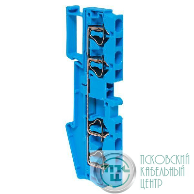 Колодка клеммная ST-4 41А 4 вывода пружинная син. EKF plc-jxb-st-4-4-blue