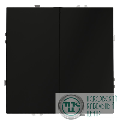 Выключатель 2-кл. СП S70 10А с самовозвратом механизм черн. матов. Voltum VLS020608