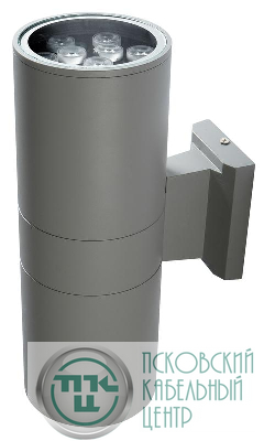 Светильник светодиодный архитектурный PWL-300110/30D 2х9Вт 6500К GR IP65 фасадный исполнение двухсторон. сер. Pro JazzWay 2857941B