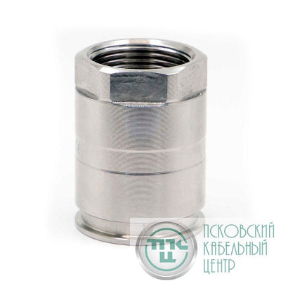 Муфта труба-коробка d25мм IP66/IP67 М25х1.5 внутренняя резьба нержавеющая сталь AISI 303 DKC 6112-25X
