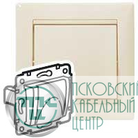 Механизм розетки 1-м СП Valena 16А IP21 2P+E с заземл. с крышкой немецк. стандарт сл. кость (DIY-упак.) Leg 695614