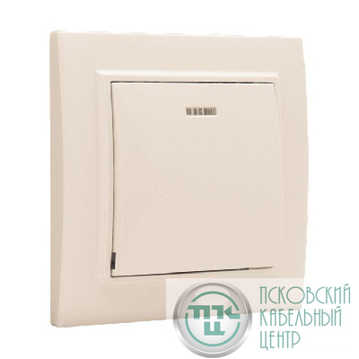 Выключатель 1-кл. СП Минск 10А IP20 с индикатором беж. EKF ERV10-121-20