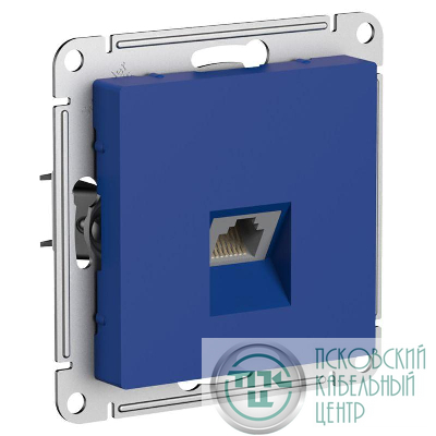 Розетка компьютерная AtlasDesign RJ45 кат.5E механизм аквамарин SE ATN001183