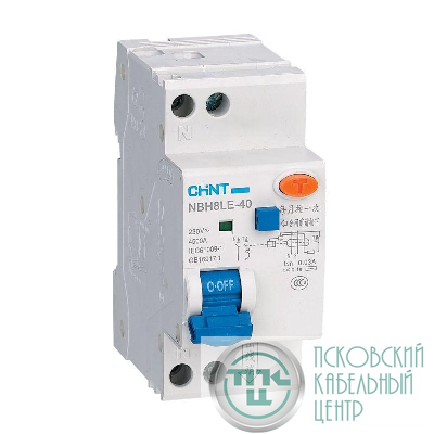 Выключатель автоматический дифференциального тока 1п+N C 40А 30мА 4.5кА NBH8LE-40 (R) CHINT 206066